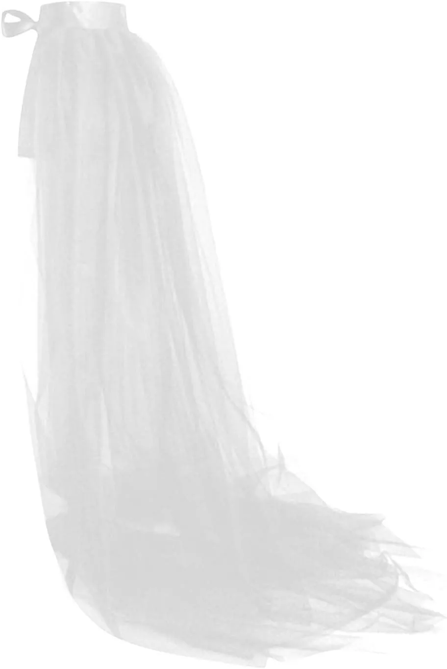 Women's Tulle Tutu Long Skirts Wedding Party Cocktail Prom Skirts Bandage Mesh Maxi Overskirt Overlay Long Bridal Dress