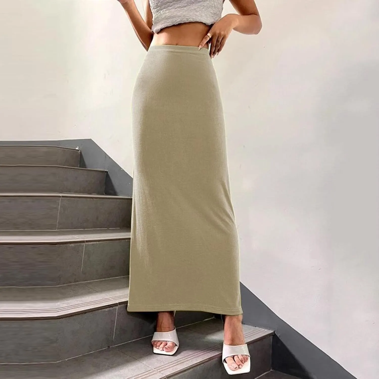 Womens Vintage Elastic High Waist Velvet Skirt Dressy Elegant Cocktail Wedding Evening Party Maxi Bodycon Skirts