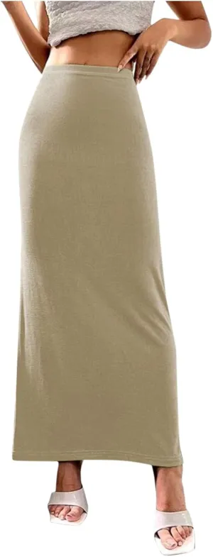 Womens Vintage Elastic High Waist Velvet Skirt Dressy Elegant Cocktail Wedding Evening Party Maxi Bodycon Skirts