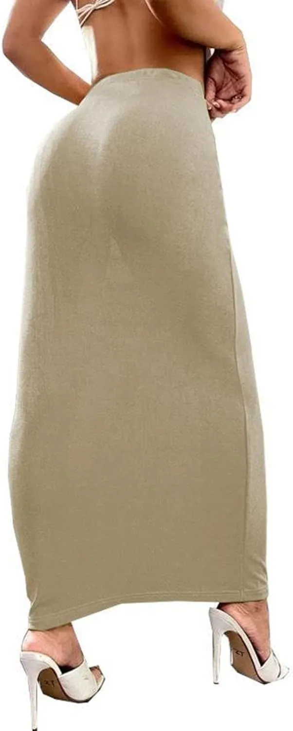 Womens Vintage Elastic High Waist Velvet Skirt Dressy Elegant Cocktail Wedding Evening Party Maxi Bodycon Skirts