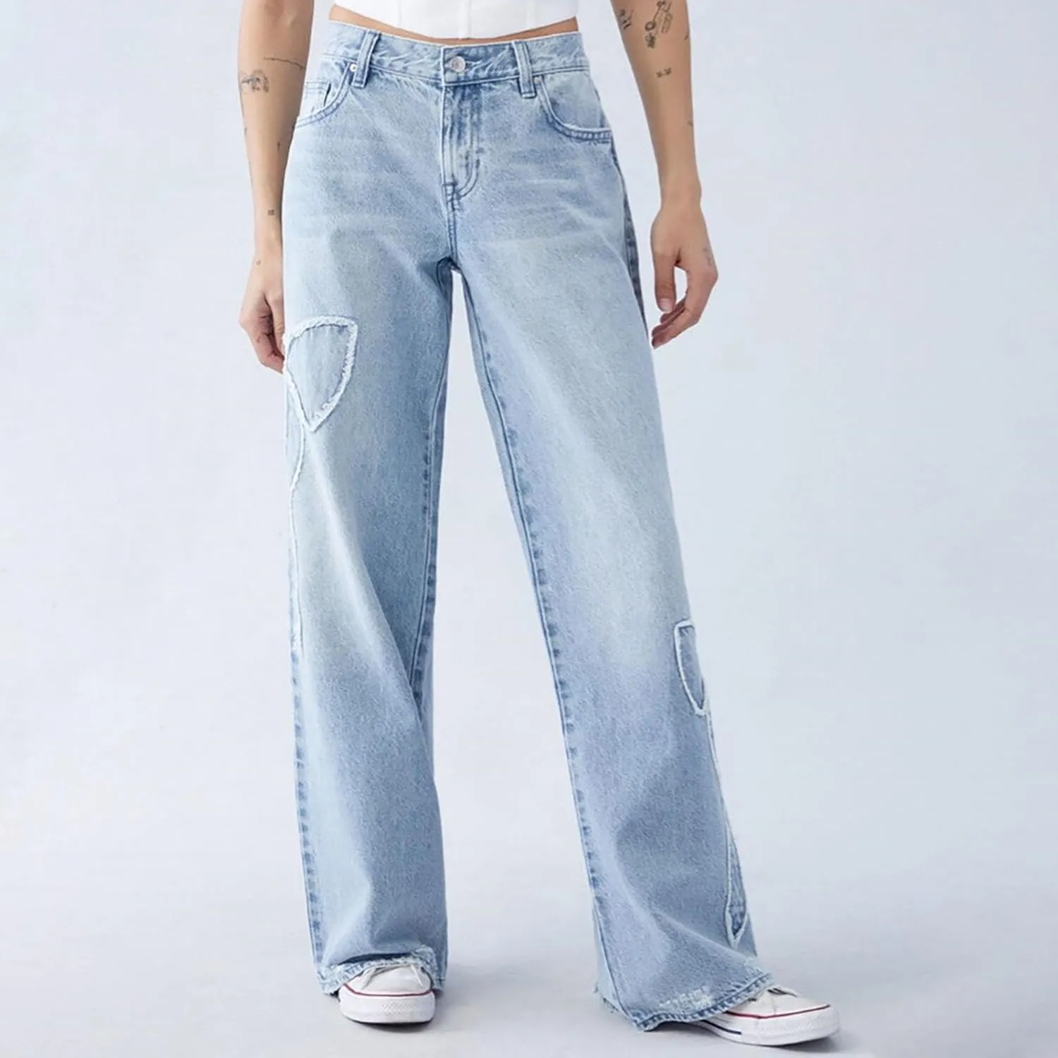 Women's Wedgie Straight Jeans Slim Embroidered Jeans Cropped Denim Pants Jeans Women Tall Womens Womens Jeans High