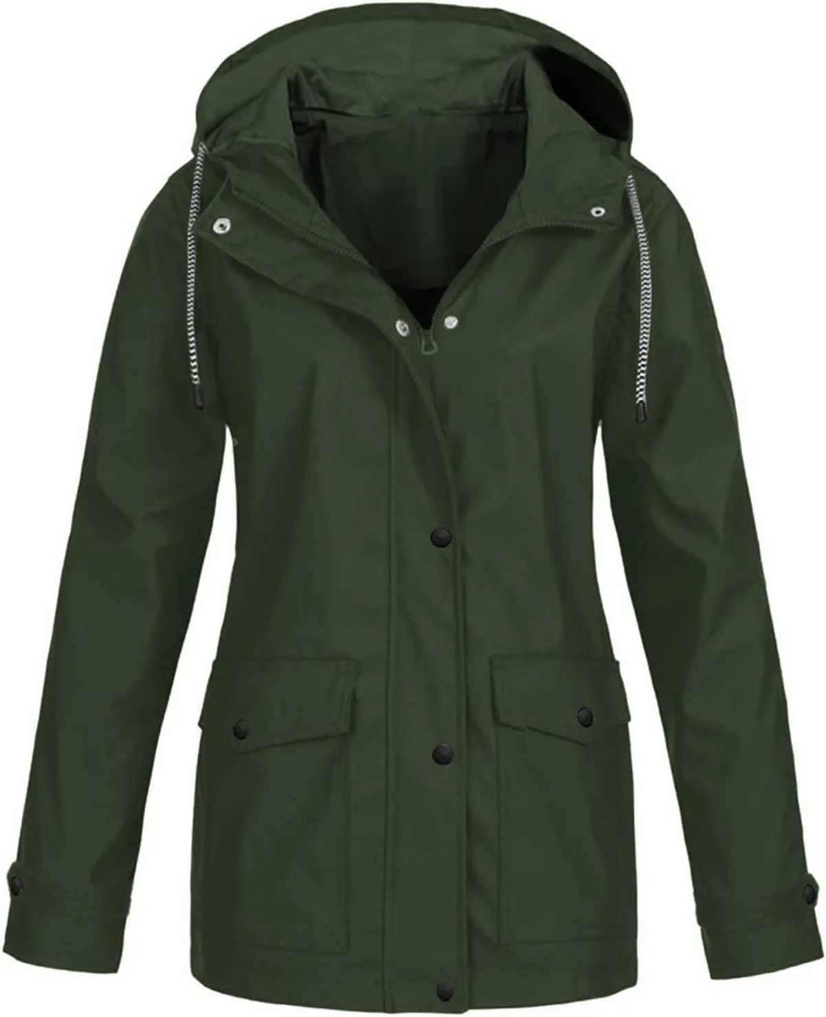 ZYXTIM Super Waterproof Raincoat for Women Softshell Lighteweight Warm Casual Windproof Climbing Running Hooded Windbreaker